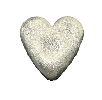 2.22 oz Hand Poured Sterling Silver Heart
