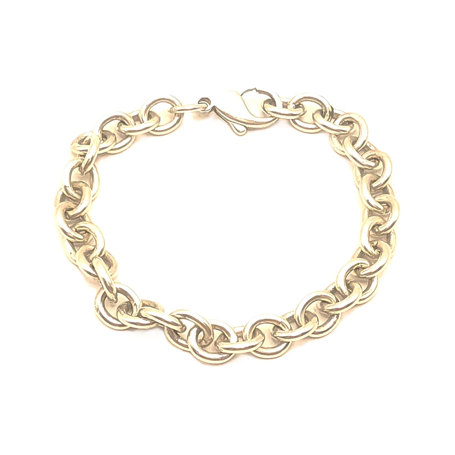 Sterling Silver Cable Link Bracelet- Size: 7.5"