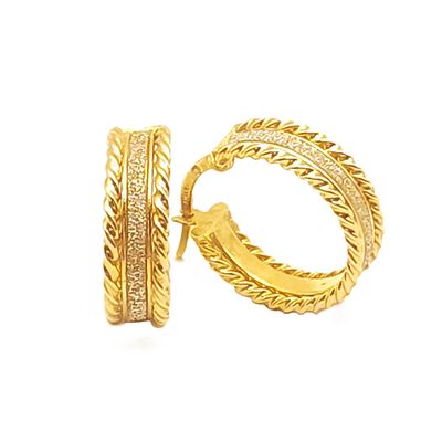 14k Gold 1/2"  Hoop  Earrings
