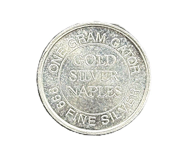 1 Gram .999 Fine Silver Gator Round Naples Florida