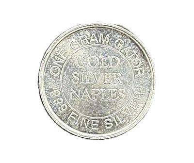 1 Gram .999 Fine Silver Gator Round Naples Florida