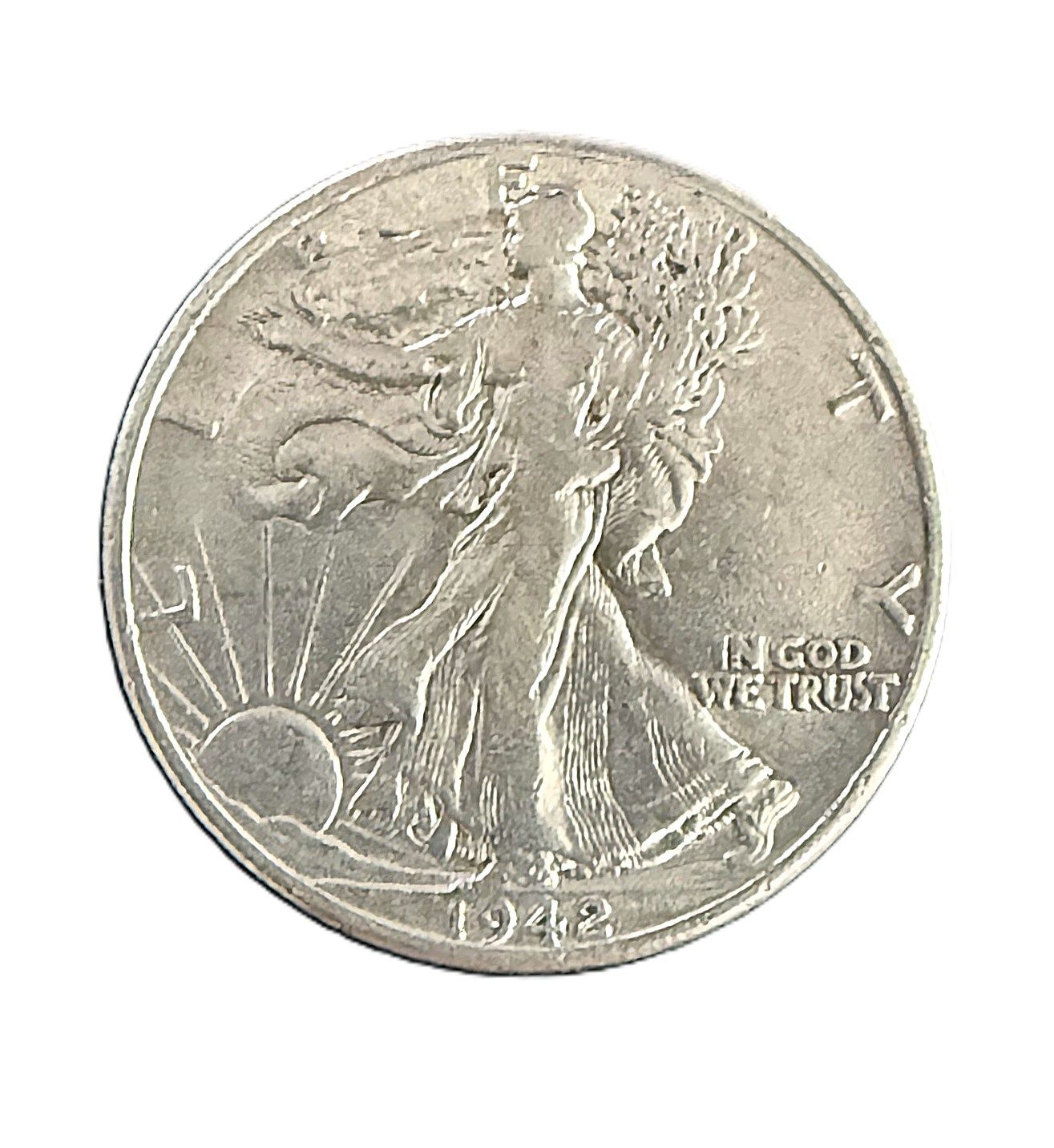 1942 &amp; 1943 Walking Liberty Silver Half Dollar 2 Coin Set