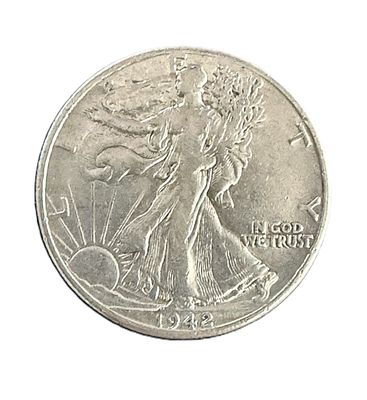 1942 &amp; 1943 Walking Liberty Silver Half Dollar 2 Coin Set