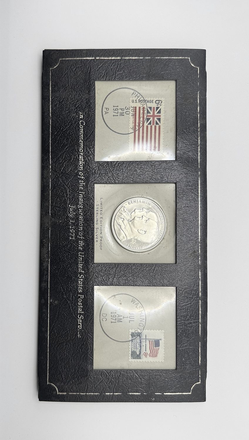 1971 Franklin Mint US Postal Service Inauguration Sterling Silver Proof Medal