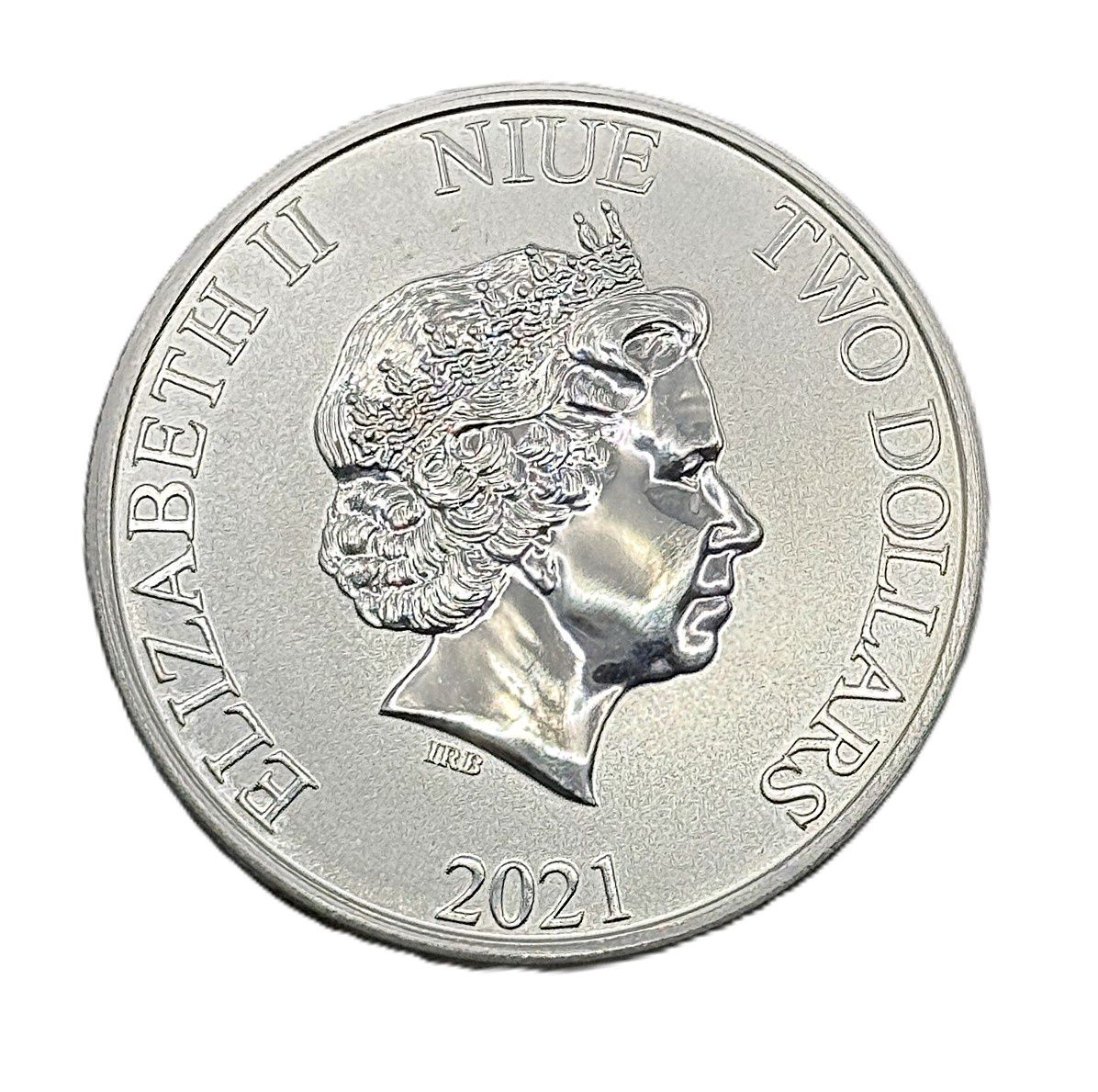 2021 Niue Hawksbill $2 Turtle/Elizabeth Silver Round