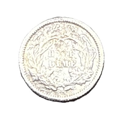 1871 Seated Liberty Half  Dime