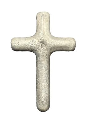 1.44 oz Hand Poured Sterling Silver Cross