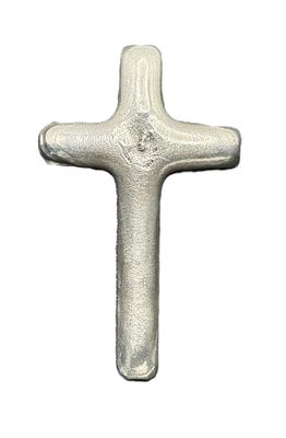 1.57 oz Hand Poured Sterling Silver Cross