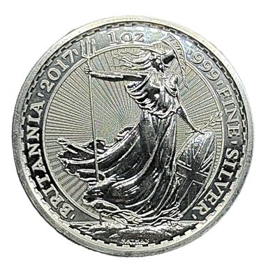 2017 Great Britain 1 oz Silver Britannia Coin BU