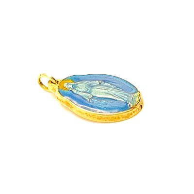 14k Gold Miraculous Medal Pendant