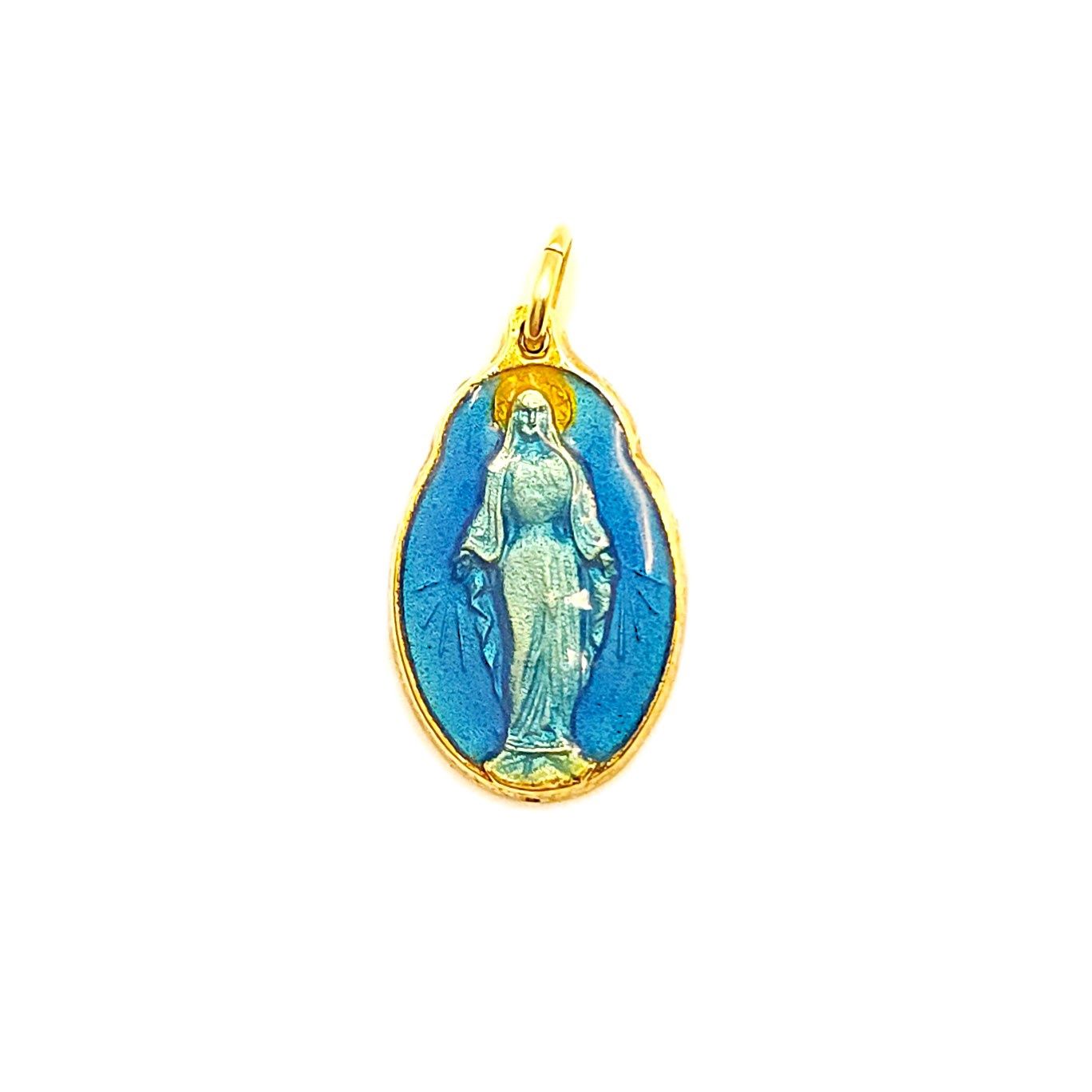 14k Gold Miraculous Medal Pendant