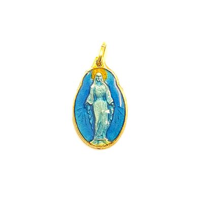 14k Gold Miraculous Medal Pendant