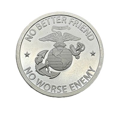 2025 Silver Shield/No Better Friend No Worse Enemy- 1 oz- .999 Fine- Silver Round BU