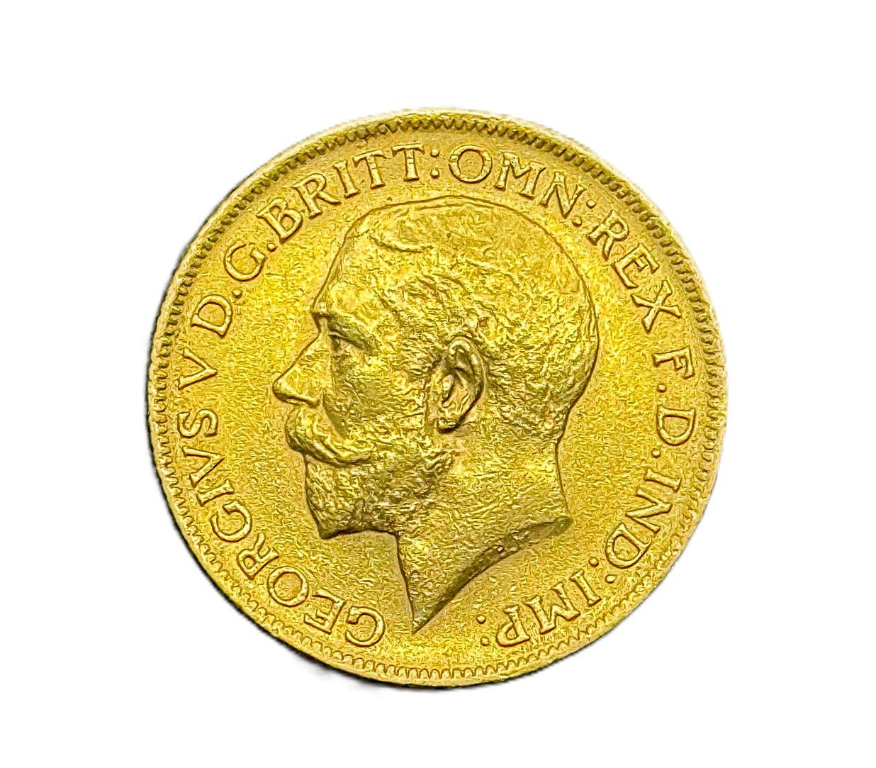 1912 George V British Gold 1 Sovereign London Mint BU