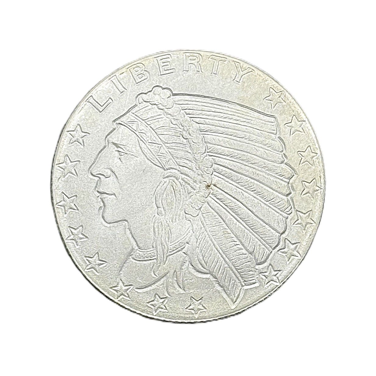 1/4 oz- Incuse Indian -Golden State Mint- Silver Round- .999 Fine