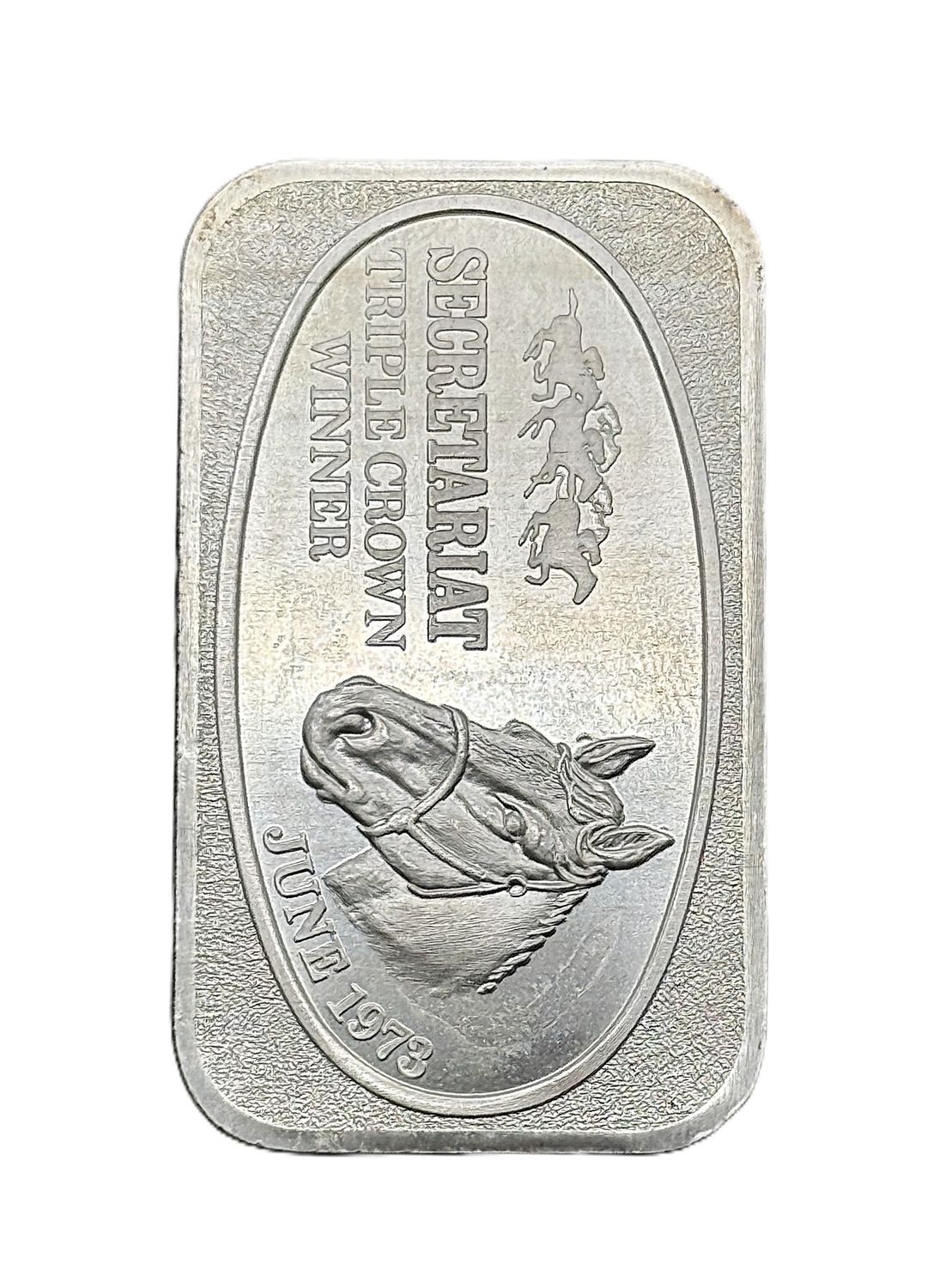 1973 United States Silver Corporation Secretariat Triple Crown 1 oz .999 Fine Silver Bar