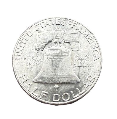 1961-D Franklin Silver Half Dollar- Uncirculated- XF