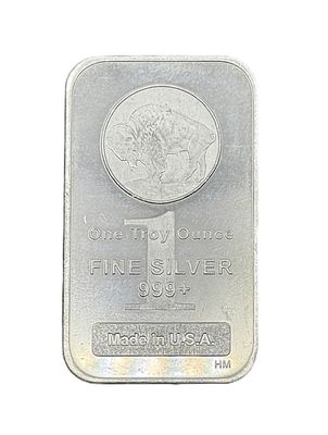 Highland Mint Buffalo Silver Bar-1oz- .999 Fine