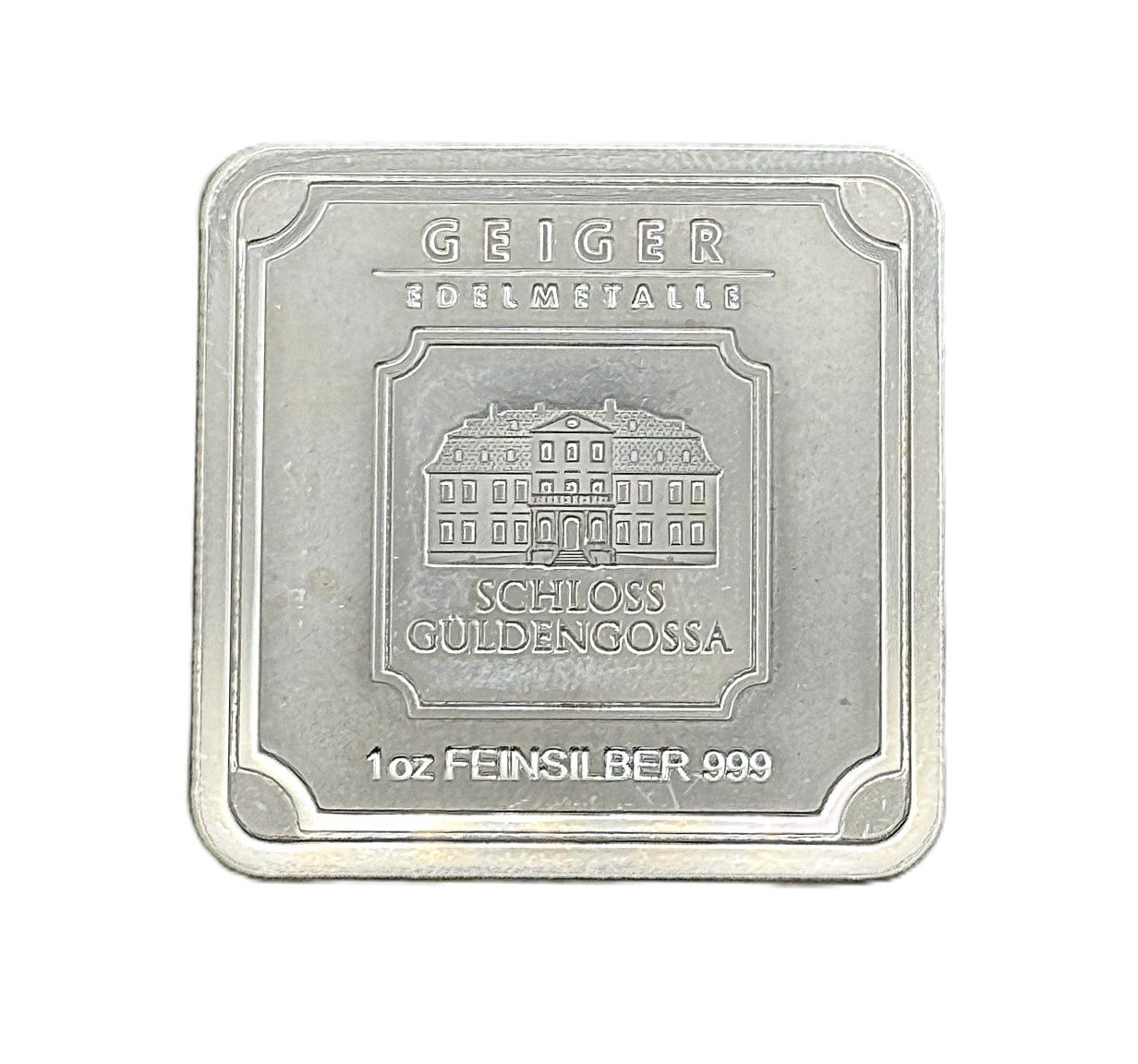 Geiger Edelmetalle 1 oz .999 Fine Silver Square Bar Serialized