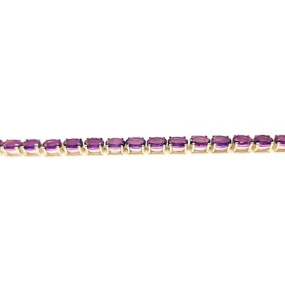 Sterling Silver Purple Spinel Bracelet- Size: 7.5"