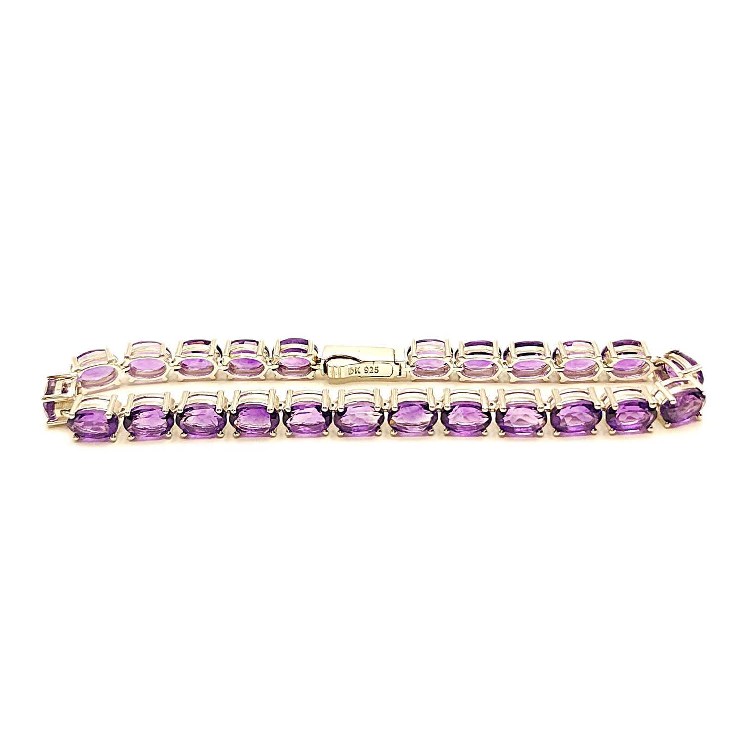 Sterling Silver Purple Spinel Bracelet- Size: 7.5"