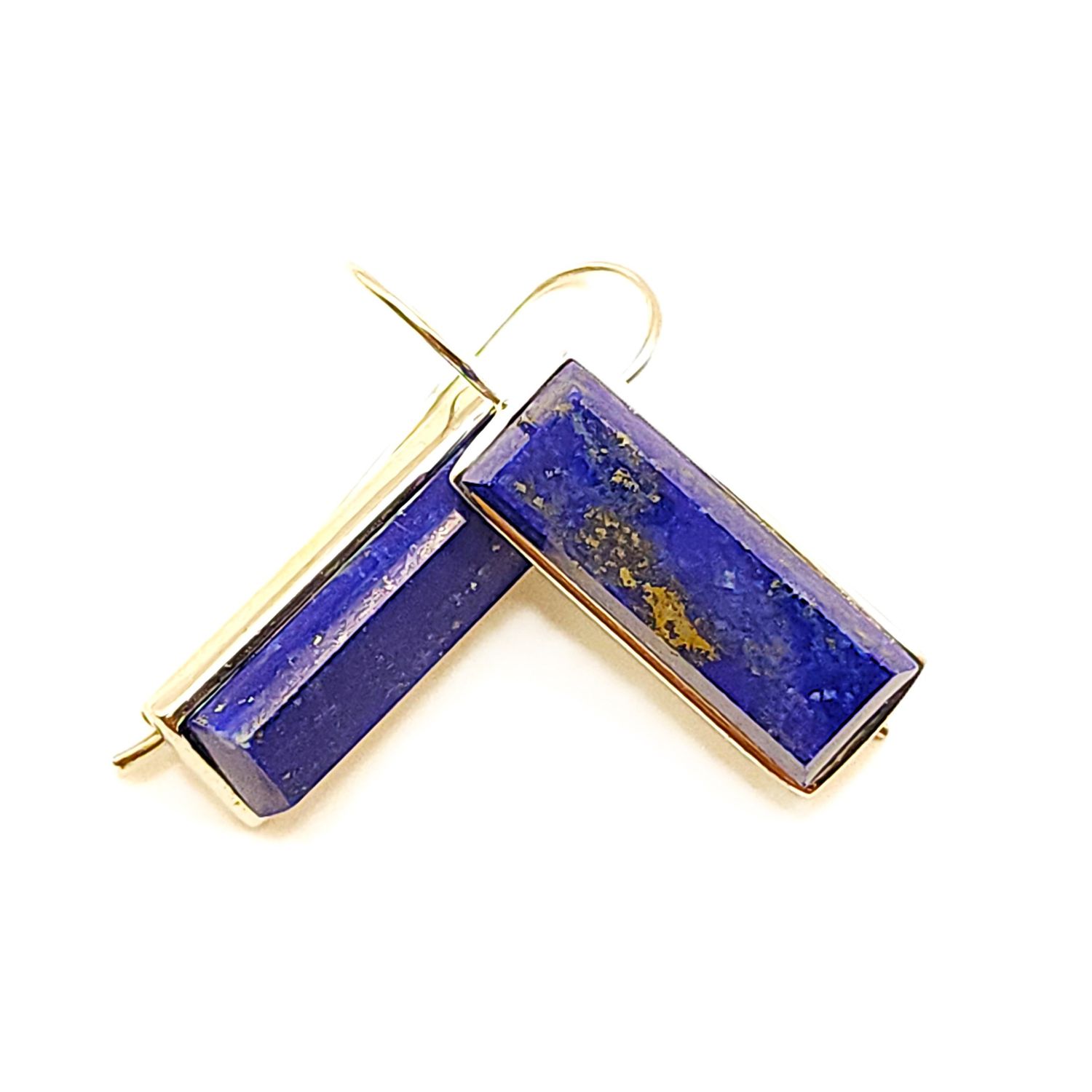 Sterling Silver Blue Lapis Dangle Earrings