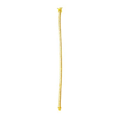 Sterling Silver Goldtone Clear Princess Stone Bracelet- Size: 7"