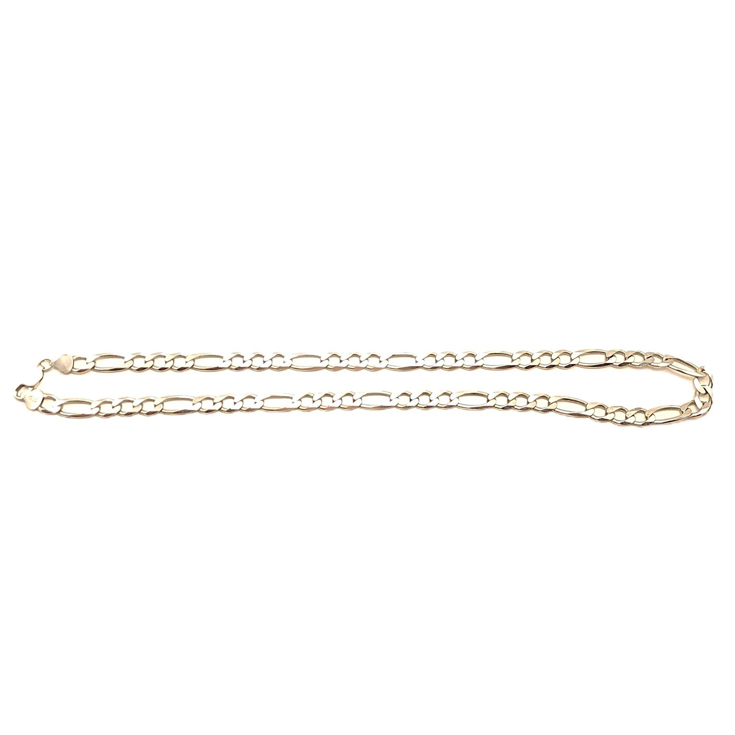 Sterling Silver Figaro Chain- Size: 22.5"