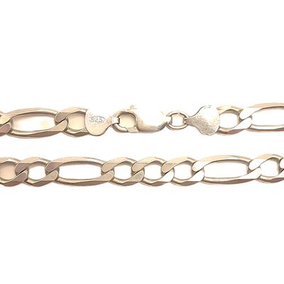 Sterling Silver Figaro Chain- Size: 22.5"