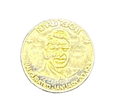 Ronald Reagan 1981 Official Presidential Inaugural 10kt Gold Medal