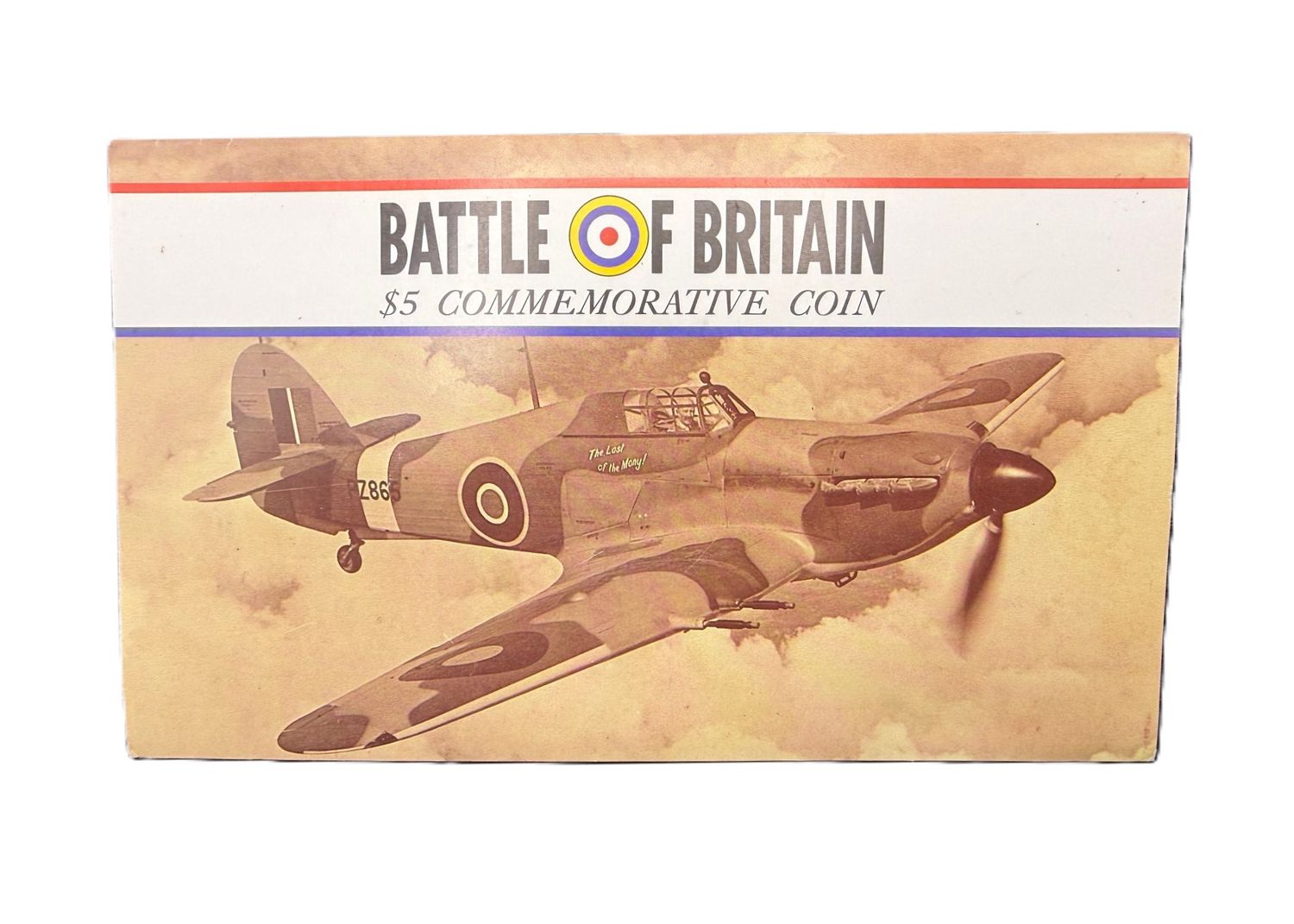1990 Marshall Islands $5 Battle of Britain Commemorative Coin - Uncirculated with Folder
