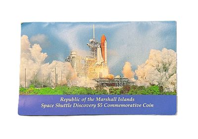 1988 Marshall Islands $5 Space Shuttle Discovery Commemorative Coin BU