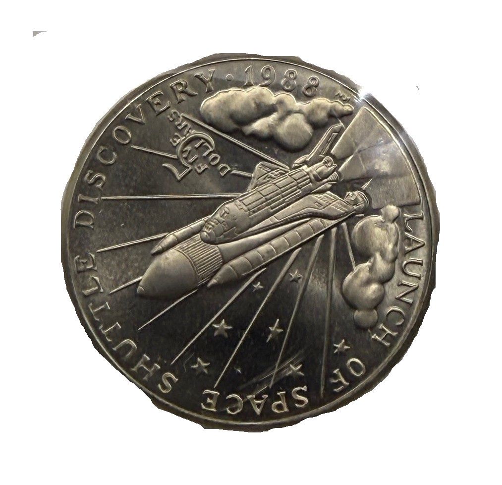 1988 Marshall Islands $5 Space Shuttle Discovery Commemorative Coin BU