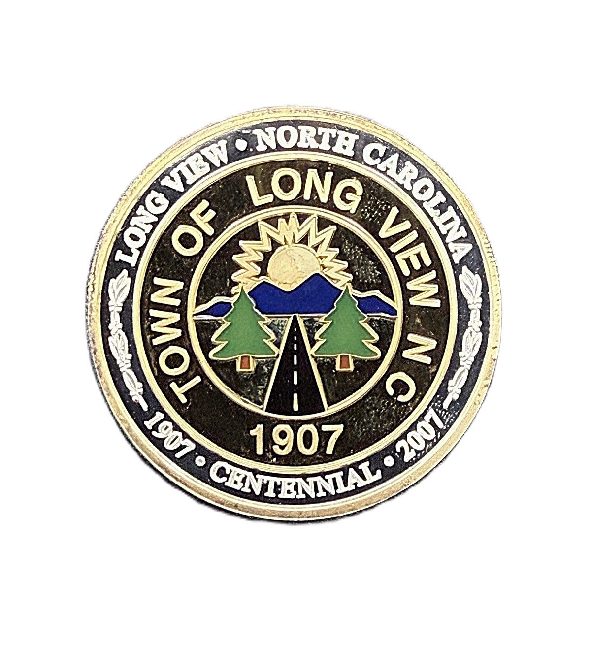 2007 Long View North Carolina Centennial 1 oz .999 Silver Gold-Plated Medallion Proof-Like NWTM with COA
