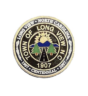 2007 Long View North Carolina Centennial 1 oz .999 Silver Gold-Plated Medallion Proof-Like NWTM with COA