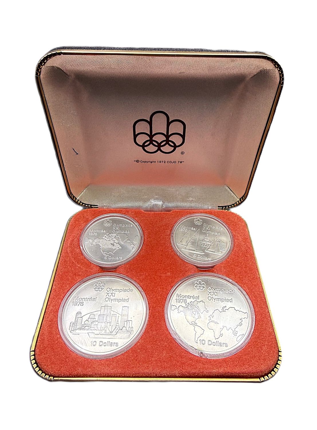 1973 Canada Montreal 1976 Olympic Silver 4-Coin Set Series 1 Uncirculated