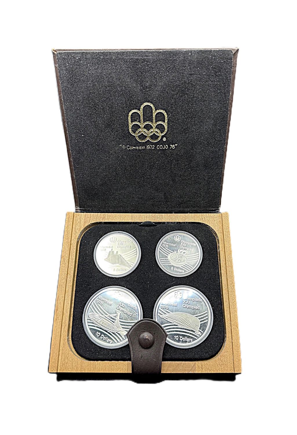1976 Canada Montreal Olympics Series 7 Silver Proof 4-Coin Set with COA