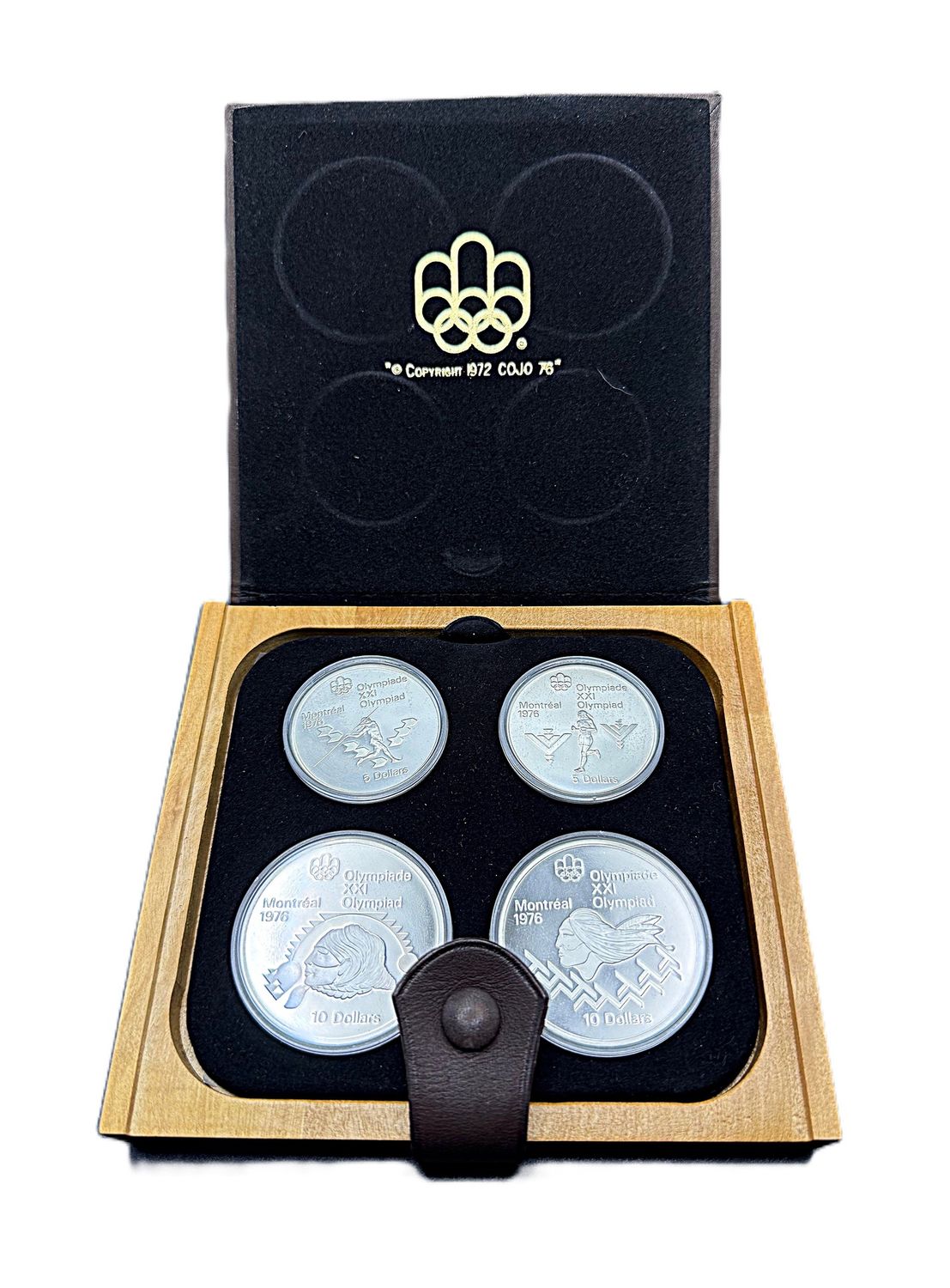 1976 Canada Montreal Olympics Silver Proof Set Series III Early Canadian Sports with COA