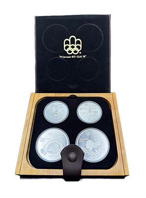 1976 Canada Montreal Olympics Silver Proof Set Series III Early Canadian Sports with COA