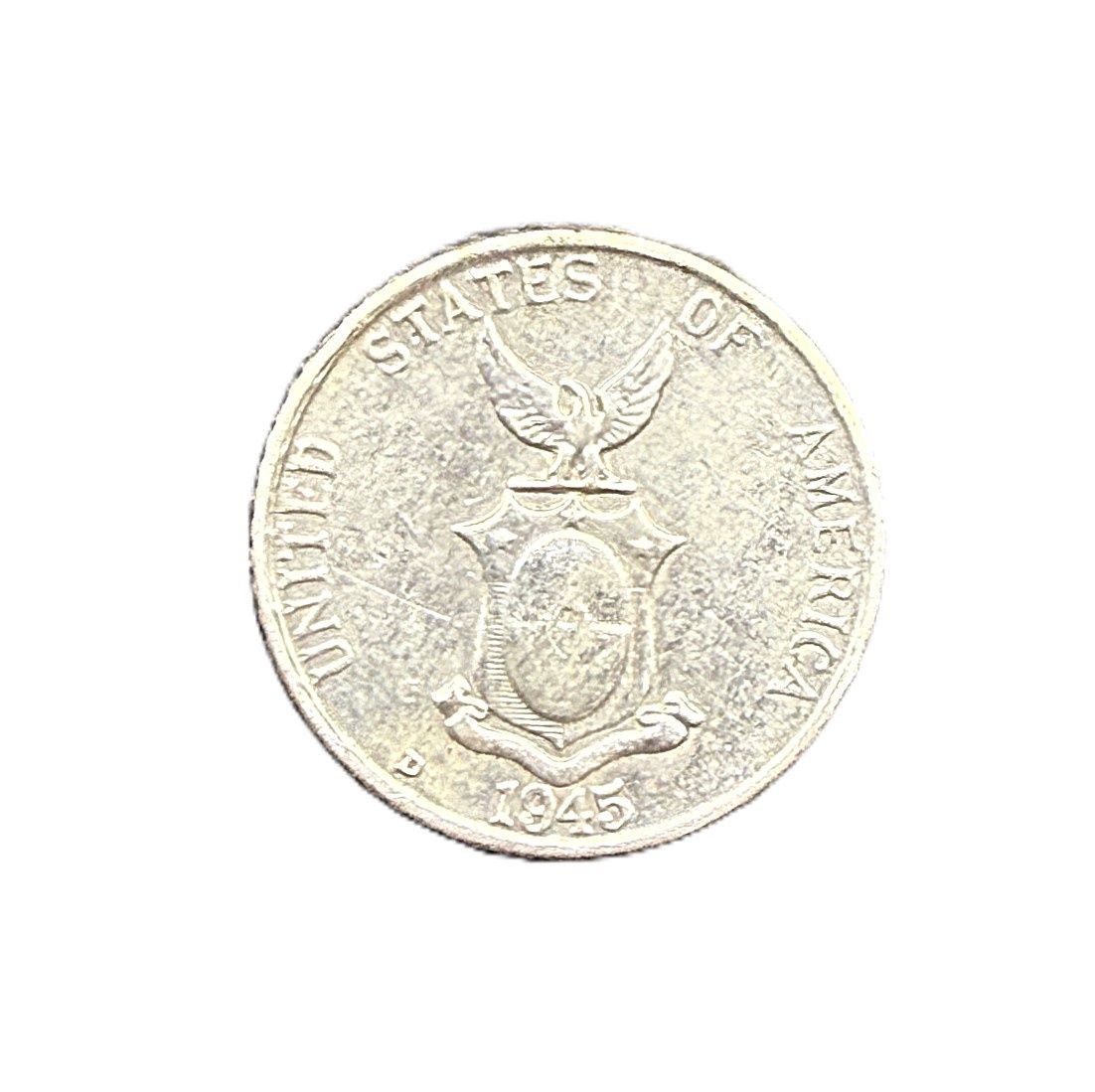 1945-D Philippines 10 Centavos Silver Coin - US Territorial Issue