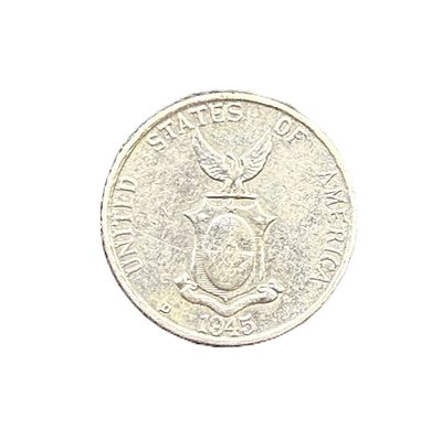 1945-D Philippines 10 Centavos Silver Coin - US Territorial Issue