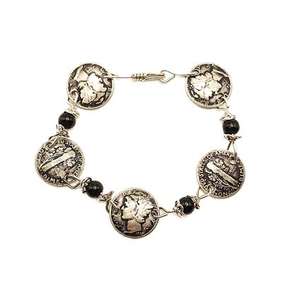 Sterling Silver Mercury Dime Bracelet- Size: 7"