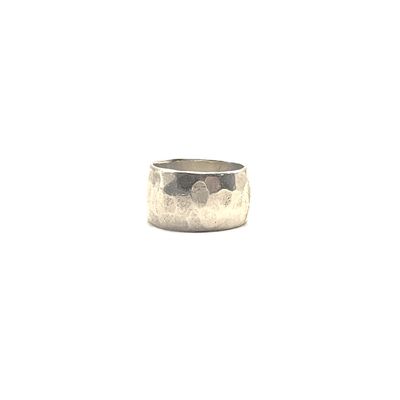 Sterling Silver Hammered Ring- Size: 7