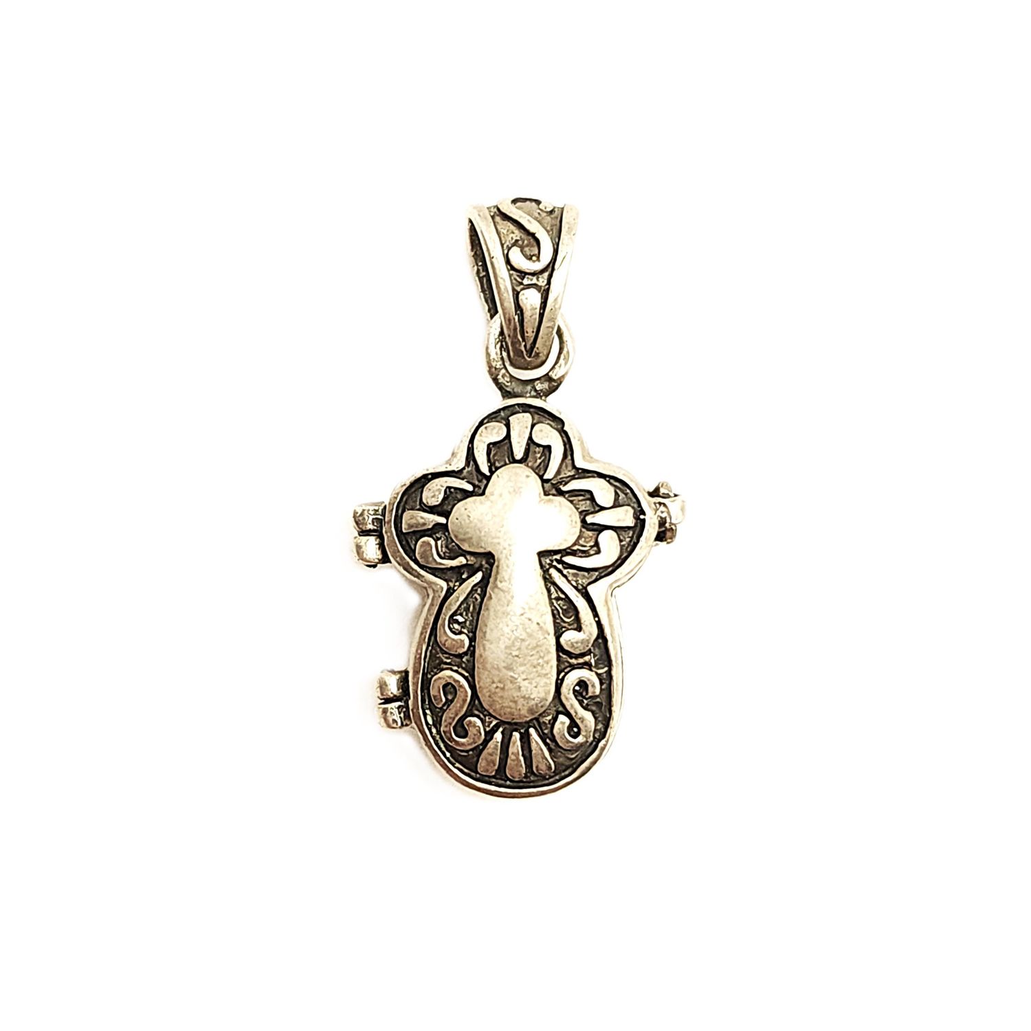 Sterling Silver Cross Box Charm/Pendant