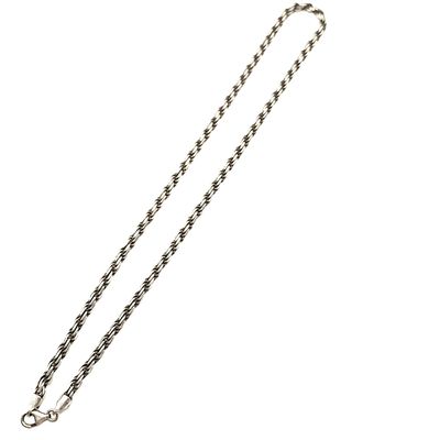 Sterling Silver Rope Necklace- Size: 20"