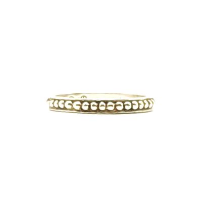 Sterling Silver Dotted Stacking Band Ring- Size: 8