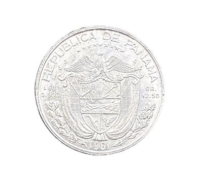 1961 Panama 1/2 Balboa Silver Coin