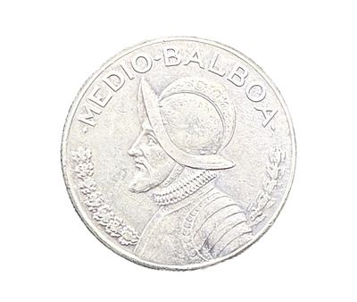 1966 Panama 1/2 Balboa Silver Coin
