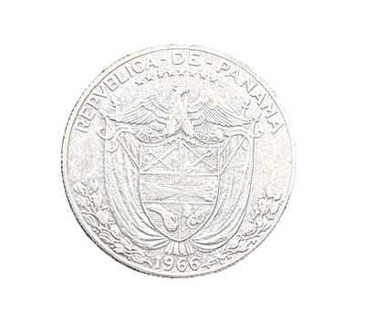 1966 Panama 1/2 Balboa Silver Coin