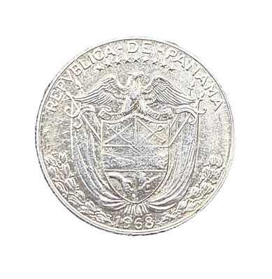 1968 Panama 1/2 Balboa Silver Coin